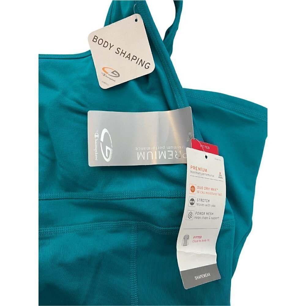 NEW Champion Fitted Body Shapewear Duo Dry Max, Biscayne Turquoise, XXL - Picture 3 of 3